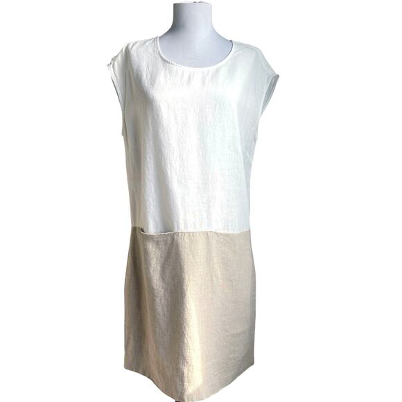 Garnet Hill White Sheath Mini Dress Resort Wear - Picture 3 of 12